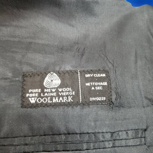 S Cohen Men's 46L Blue Check 100% Wool Suit Pants 42X30 & Tie 11022 - Picture 11 of 12